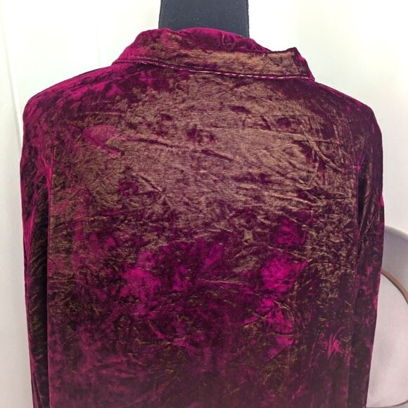 CP Shades L Red Burnout Velvet Top Whimsigoth Fairy Grunge Rebel Punk 90s 70s - Picture 7 of 10